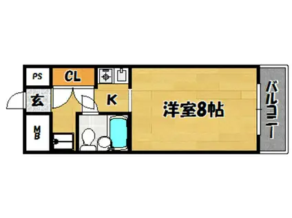 第7東昌ハイツ(ワンルーム/3階)の間取り写真