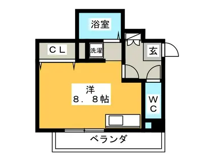 プチメゾン・F(ワンルーム/2階)の間取り写真
