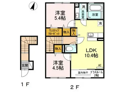 アリエッタ オール電化(2LDK/1階)の間取り写真