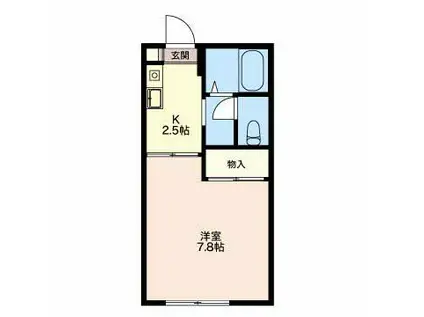 コーポ仙徳A(1K/1階)の間取り写真