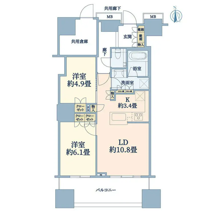 富久クロスコンフォートタワー 3階階 間取り