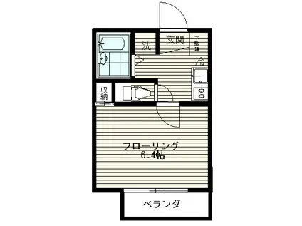 メゾンソレイユ(1K/3階)の間取り写真