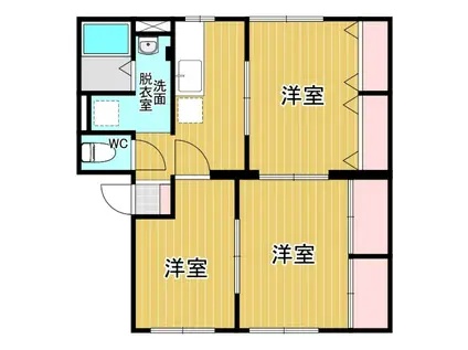 CHコーポキキョウ(3K/2階)の間取り写真