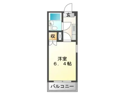 HIGH WING(1K/3階)の間取り写真