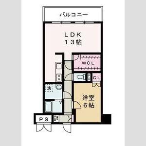 リバーサイド白鷺(1LDK/3階)の間取り写真