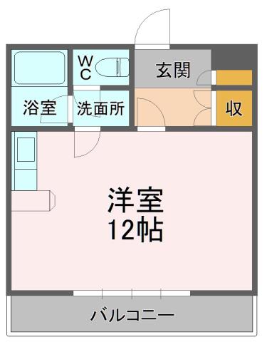 ルミエール馬渕(ワンルーム/2階)の間取り写真
