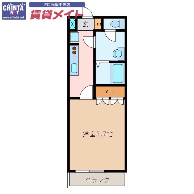 コンフォルト藤(1K/2階)の間取り写真