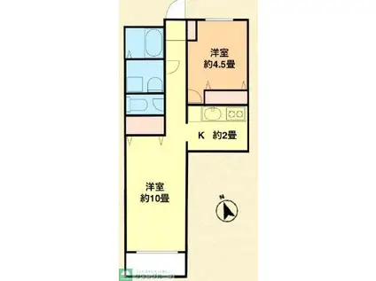 ラプラージュ(1LDK/1階)の間取り写真