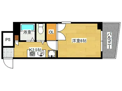 片山ビル10(1K/7階)の間取り写真