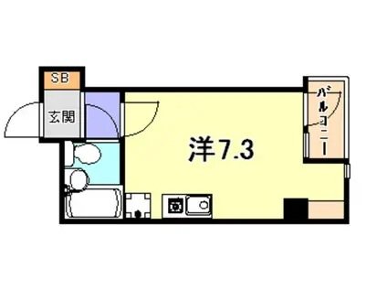兼久マンション(ワンルーム/6階)の間取り写真