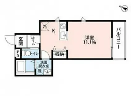 ザリーナ西広島(ワンルーム/2階)の間取り写真