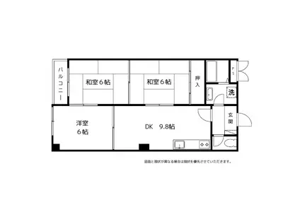 アクトピアTOYAMA(3LDK/2階)の間取り写真