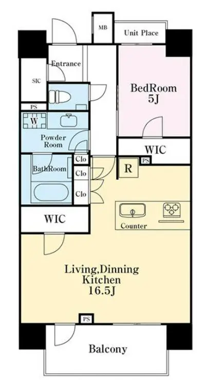リビオレゾン人形町 7階階 間取り