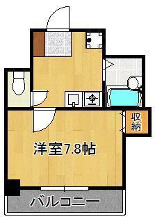 オリジンコアビル(1K/4階)の間取り写真