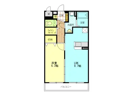 マエストロ斎宮(1LDK/2階)の間取り写真