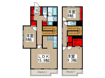 LA BREVITA(3LDK/5階)の間取り写真