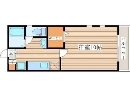 サンホームI(1K/1階)の間取り写真