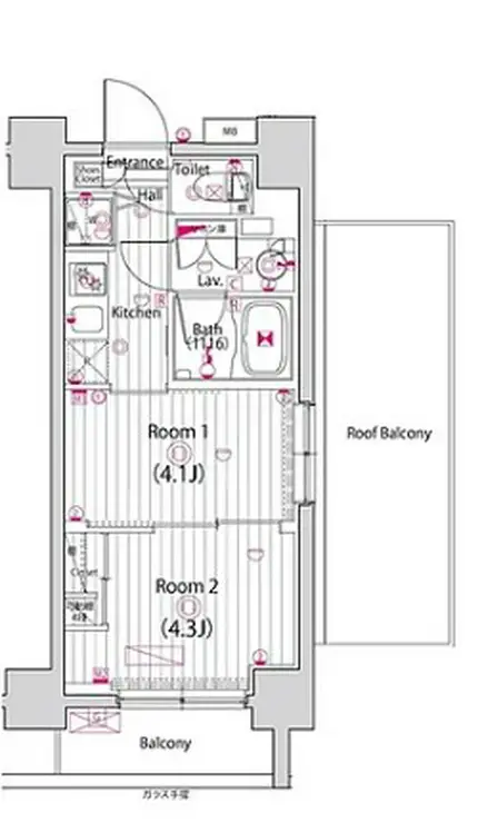 ガーラ・ヴィスタ練馬中村橋 3階階 間取り