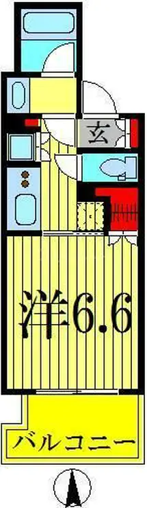 クレストコート吾妻橋レジデンス 5階階 間取り