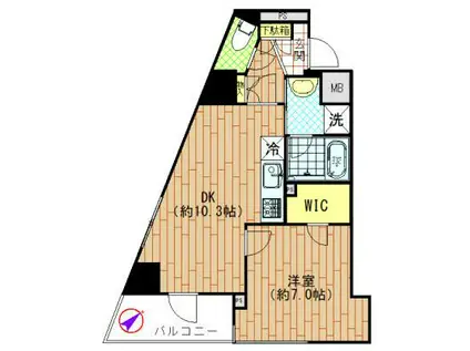 アリーチェ中落合(1LDK/8階)の間取り写真