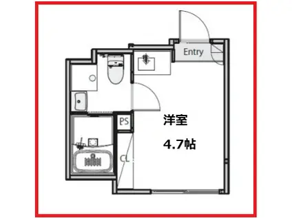 ボアソルテ五反野II(ワンルーム/1階)の間取り写真
