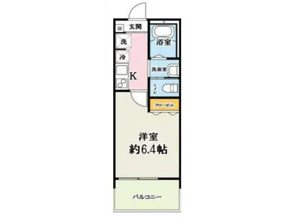 キャメル西大宮シャトー(1K/3階)の間取り写真