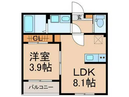 BON APPETIT(1LDK/3階)の間取り写真