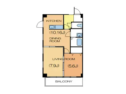 YAMAS APARTMENT(2LDK/3階)の間取り写真