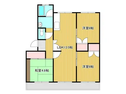 マンション名倉(3LDK/3階)の間取り写真
