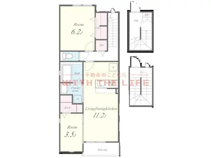 ウィリング ブリス(2LDK/3階)の間取り写真