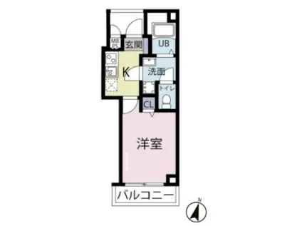 モンレーヴ赤羽(1K/2階)の間取り写真