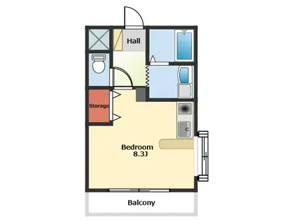 サンヒルズII(ワンルーム/3階)の間取り写真