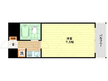 センチュリーパークユニ東梅田(1K/14階)の間取り写真