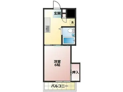 エクセル三貴(1K/3階)の間取り写真