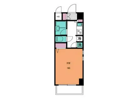 メインステージ松濤(1K/2階)の間取り写真