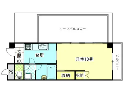 シーザーレジデンス美好町(1K/2階)の間取り写真