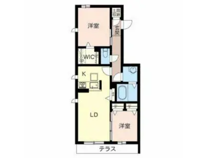 シャーメゾン榎(2LDK/1階)の間取り写真