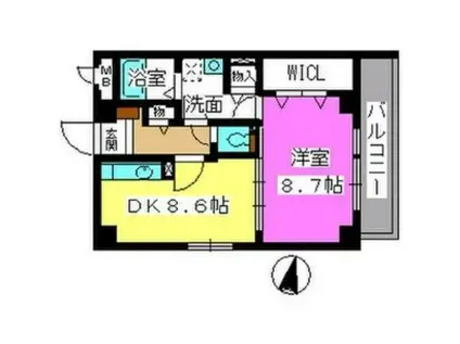 ノーヴァルーチェ高砂(1LDK/5階)の間取り写真