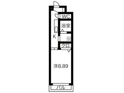 アネマエコーレ(1K/1階)の間取り写真
