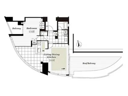 THE CONOE(1LDK/11階)の間取り写真