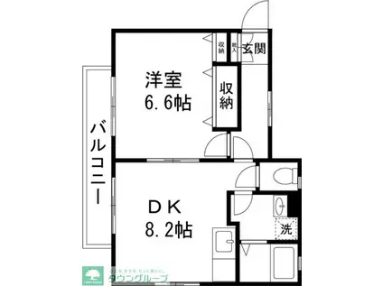 メゾン千草(1LDK/1階)の間取り写真