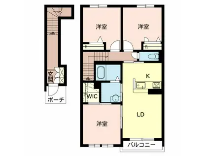 GALA GARDENS(3LDK/2階)の間取り写真