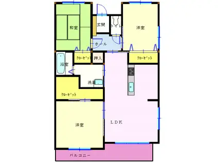 MATTONI(3LDK/3階)の間取り写真