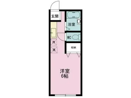 サンライフ浜見台(ワンルーム/1階)の間取り写真