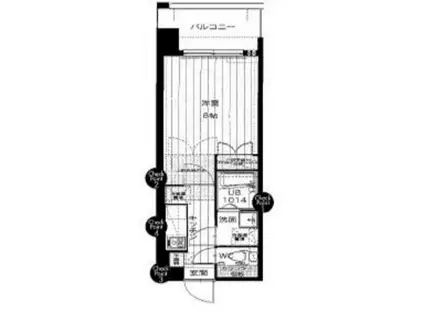 ORIENT BLD NO.87 マリアージュステーション(1K/13階)の間取り写真