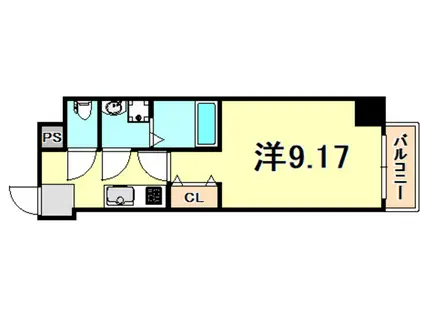 エクセル神戸アーバンヒルズ(1K/9階)の間取り写真