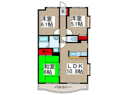 セピアグランシャリオ(3LDK/3階)の間取り写真