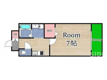 フェリシダ野江(1K/3階)の間取り写真