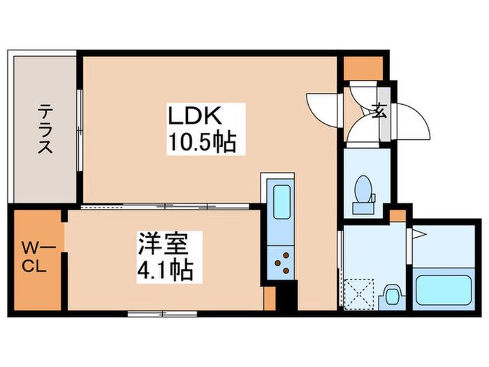 DOMINION N27(1LDK/1階)の間取り写真