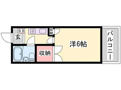 コーポ明日香(1K/2階)の間取り写真